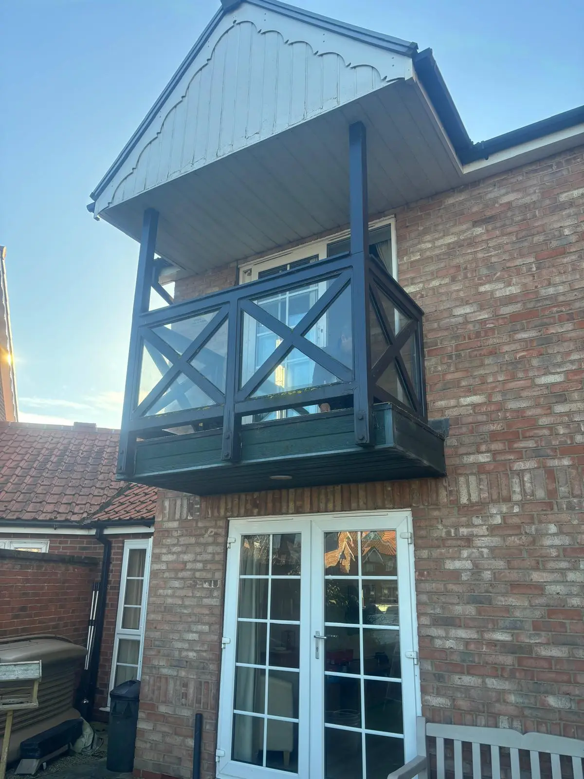 Original timber balcony Burton Waters before replacement