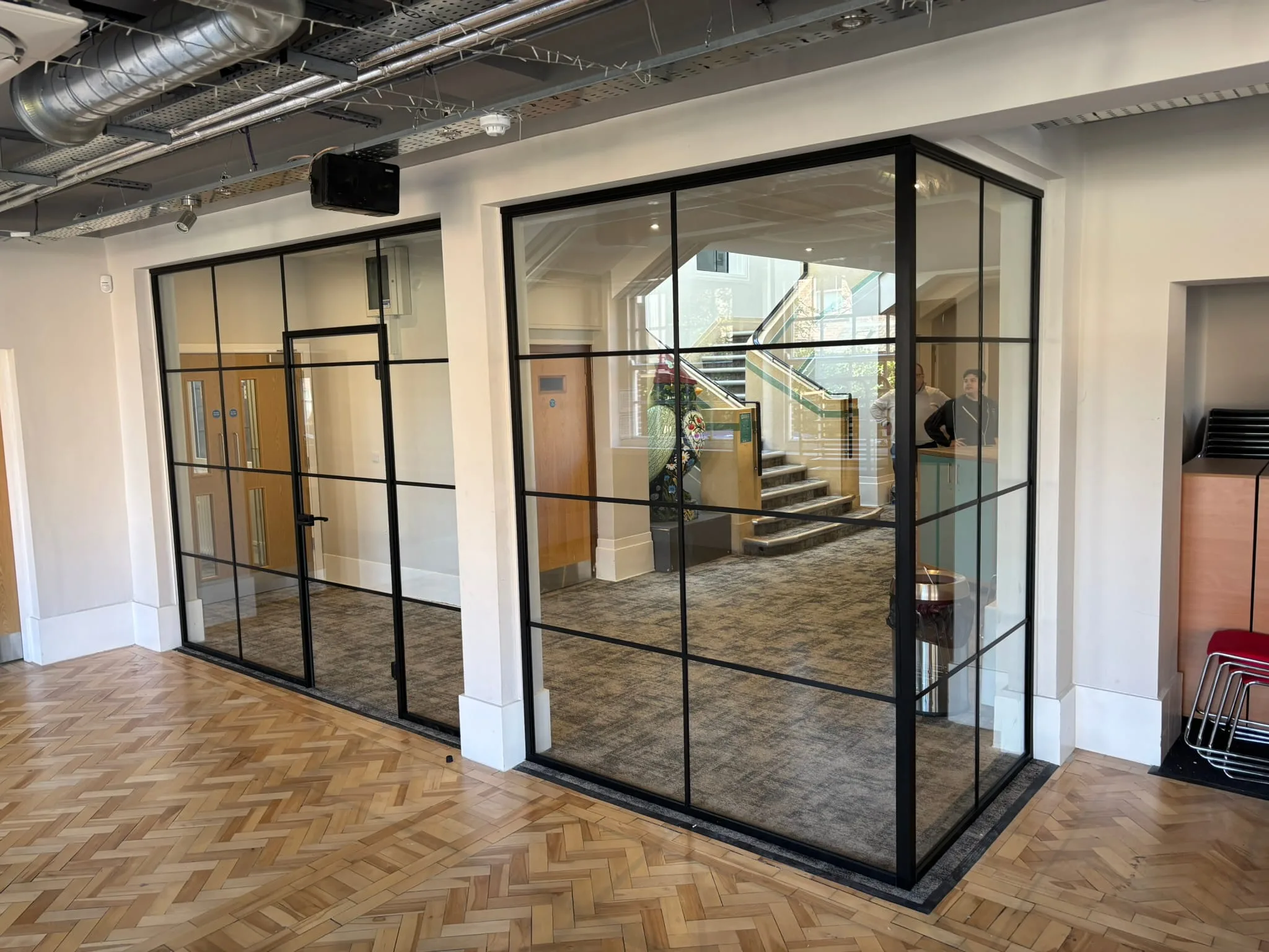 Modern office glass partitions installed in Beeston Nottingham
