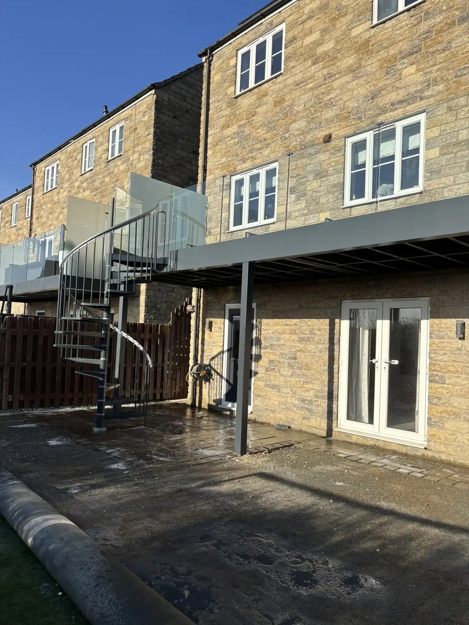 Steel walk-on balcony installed at residential property in Sheffield